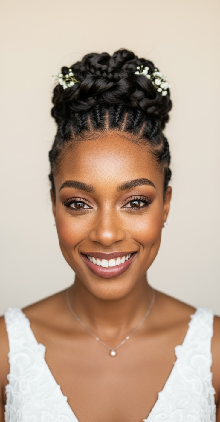 After Boho Bridal Updo